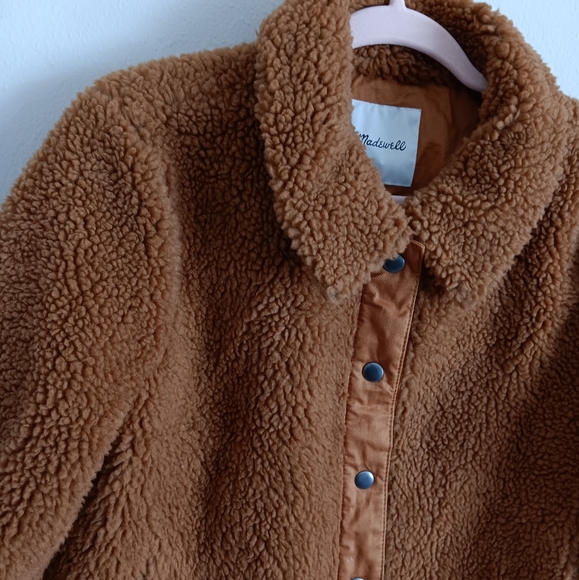 Madewell Brown Teddy Jacket - Picture 3 of 10
